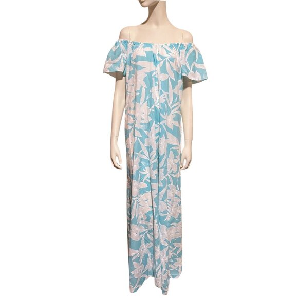 Vintage Hilo Hattie Hawaiian Muu Muu Maxi Dress L (3X) Oversized Hawaii Resort - Picture 3 of 11